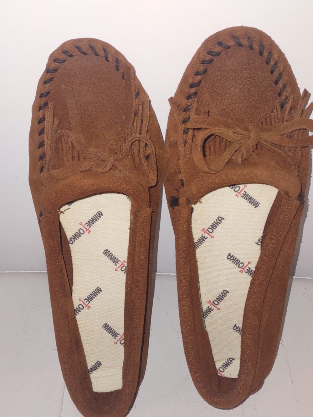 Minnetonka Women's Kilty Leather/Suede Moccasins Size 5 EUC